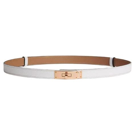 hermes kelly white belt